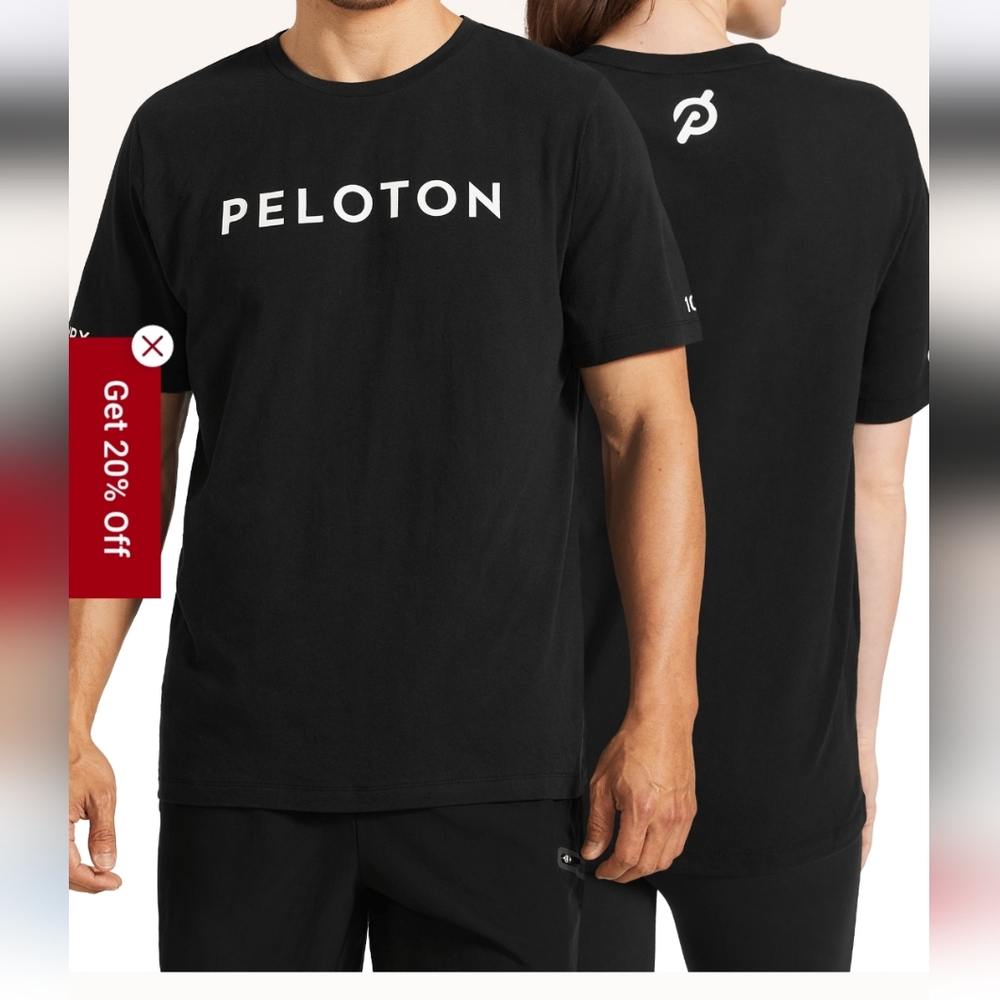 Peloton Unisex Tee Shirt Short Sleeves Men/Women Black size large nwot